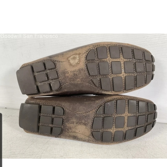 Authentic Louis Vuitton Brown Leather Loafers - Picture 6 of 10